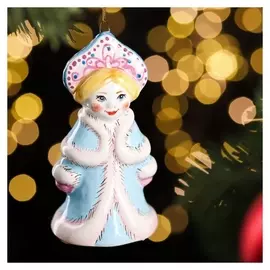 Сувенир "Снегурочка мини", ярославская майолика, H=9