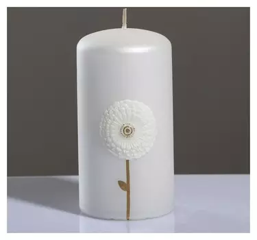Свеча - цилиндр Одуванчики 6×11,5 см
