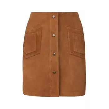 Замшевая юбка Saint Laurent