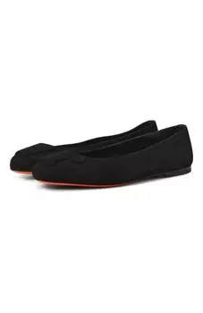 Замшевые балетки Santoni