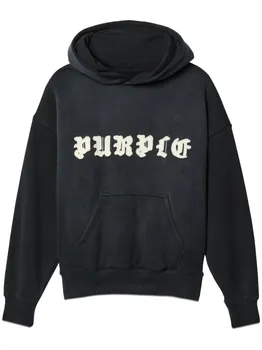 Purple Brand худи с нашивкой-логотипом, черный