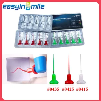 Easyinsmile 60 шт. стоматологический эндоактиватор наконечник звуковой ирригатор для корневого канала чистящие напильники без разрыва мягкие наконечники. 02 .04 конус #15 #25 #35