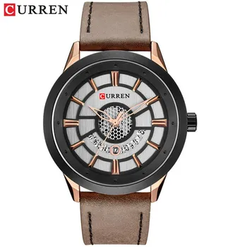 CURREN новые лучшие мужские часы, повседневные многофункциональные часы с ремнем, календарь, водонепроницаемые кварцевые часы