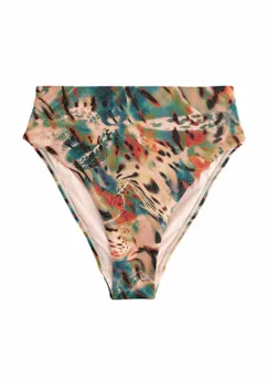 Плавки бикини HIGH WAIST LEG TUMMY CONTROL Next, цвет Teal Pink Metallic Animal