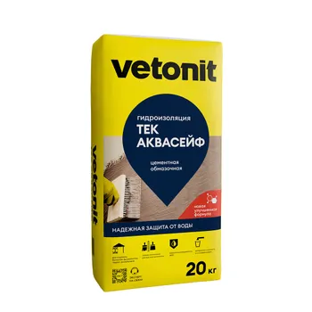 Гидроизоляция цементная Vetonit Weber.tec/ Vetonit tec AquaSafe 20 кг