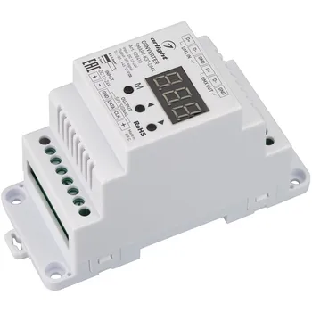 Конвертер SMART-K37-DMX (12-24V, SPI, DIN, 2.4G) (Arlight, Металл) 028410