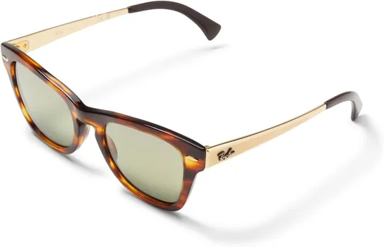 Солнцезащитные очки 53 mm 0RB0707SM Ray-Ban, цвет Striped Havana/Green Vintage