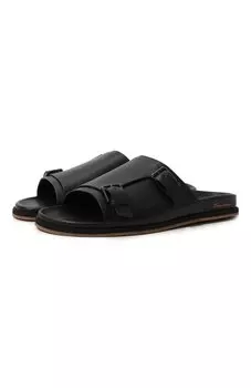 Кожаные шлепанцы Santoni