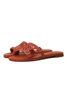 Кожаные шлепанцы Santoni