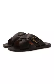 Кожаные шлепанцы Welington Ralph Lauren