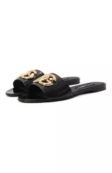 Кожаные шлепанцы Bianca Dolce & Gabbana