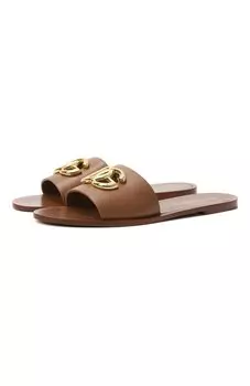Кожаные шлепанцы Bianca Dolce & Gabbana