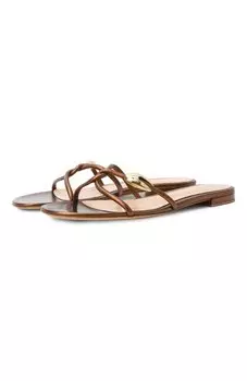 Кожаные шлепанцы Black Mamba Gianvito Rossi