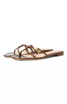 Кожаные шлепанцы Black Mamba Gianvito Rossi
