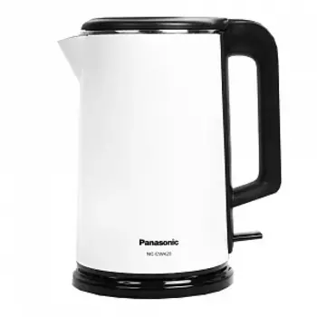 Чайник электрический Panasonic NC-CWK20 1.5л. 1.8 кВт, нержавеющая сталь, белый/черный
