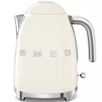 Чайник электрический SMEG стиль 50-х гг KLF03 1.7л. 2.4 кВт, нержавеющая сталь, кремовый (KLF03CREU)