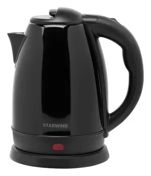 Чайник электрический Starwind SKS2050 1.8л. 1.8 кВт, нержавеющая сталь/пластик, черный