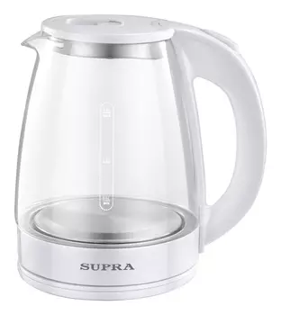 Чайник электрический SUPRA KES-1891 1.8л. 1.5 кВт, стекло/пластик, белый