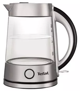 Чайник электрический Tefal KI760D30 1.7л. 2.4 кВт, стекло/пластик, серебристый (KI760D30)