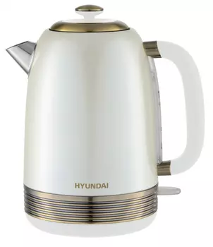 Чайник электрический Hyundai HYK-S4500 1.7л. 2.2 кВт, нержавеющая сталь/пластик, жемчужный/золотистый (HYK-S4500)
