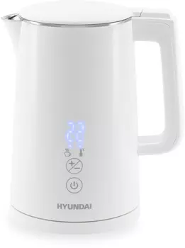 Чайник электрический Hyundai HYK-S5508 1.5л. 2.2 кВт, пластик/металл, белый