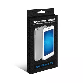 Чехол DF для смартфона Apple iPhone 7/8, силикон, прозрачный (iCase-06)
