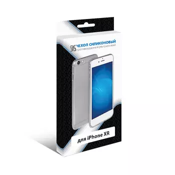 Чехол DF для смартфона Apple iPhone XR, силикон, прозрачный (iCase-11)