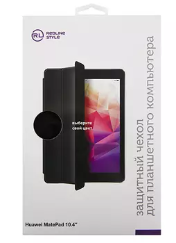 Чехол для планшета RED LINE для планшета Huawei MatePad 10.4, искусственная кожа, черный (УТ000021670)