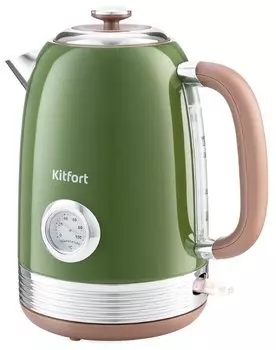 Чайник электрический Kitfort KT-6110 1.7л. 2.2 кВт, металл/пластик, зеленый