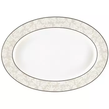 Блюдо овальное белый см арт. Royal Aurel Пион 905