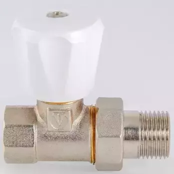 Клапан радиаторный «Valtec» VT.008.LN.04 1/2"-1/2" прямой ВР-НР (американка) никель