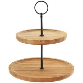 Блюдо 2-х ярусное Koopman tableware 225х220х40 мм бамбук