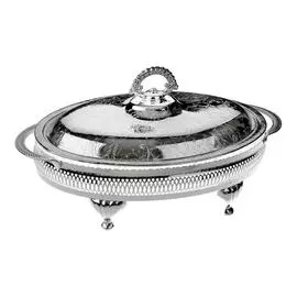 Блюдо 4-секции Queen Anne с крышкой 33х19 см посеребрение