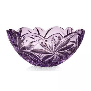 Блюдо Aurum-Crystal s.r.o. Flora amethyst 28 см