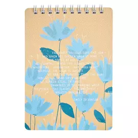 Блокнот Be Smart Pastel голубые цветы 10,2x14,2 см 100 л