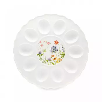 Блюдо Decor de table для 10 яиц круглое, керамика 28 см