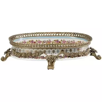 Блюдо Glasar на ножках 35х24х9 см (31G2632/D938HC/LD3002)