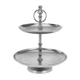 Блюдо Koopman 2-х ярусное 21,5x26 см серебро