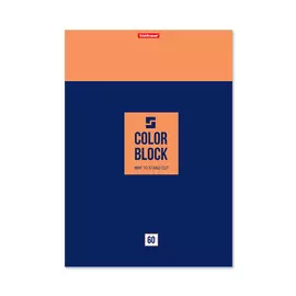 Блокнот на клею ErichKrause Color Block, А4, 60 листов, клетка