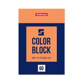 Блокнот на клею ErichKrause Color Block, А6, 60 листов, клетка