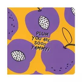 Блокнот нелинованный Be Smart Fruits слива 17x17 см 40 л