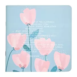 Блокнот нелинованный Be Smart Pastel розовые цветы 17x17 см 40 л