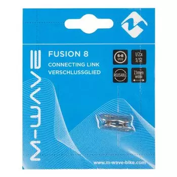 Цепь/замок M-WAVE 1/2"х3/32" 7.1мм МНОГОРАЗОВЫЕ для 8(7/6)скор. 1шт. на блистере, 5-301922