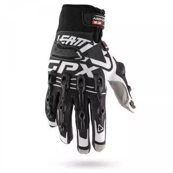 Велоперчатки Leatt GPX 5.5 Windblock Glove, черно-белые, 2016
