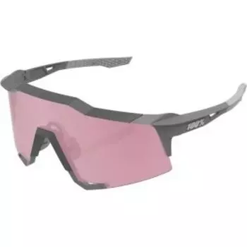 Очки велосипедные 100% Speedcraft, Soft Tact Stone Grey / HIPER Coral Lens, 61001-424-01