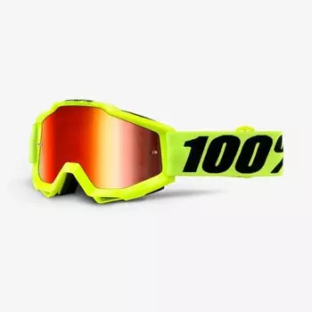 Велоочки 100% Accuri Fluo Yellow / Red Mirror Lens, 50210-004-02