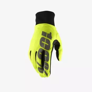 Велоперчатки 100% Hydromatic Waterproof, неоновый желтый, 2020