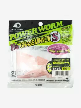 Силиконовые приманки Ecogear Grass Minnow S 1.75 119 Glow, Розовый