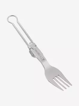 Складная вилка титановая T-Gear Titanium Folding Fork, Серый