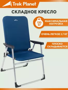 Складное кемпинговое кресло Trek Planet Slacker XL Alu Navy, Синий